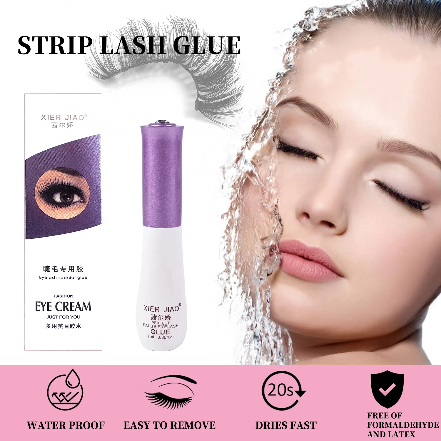 7 أزواج من رموش المنك الصناعية الطبيعية ثلاثية الأبعاد رموش المنك الناعمة الرموش الصناعية عبر فوضوي كثيفة رموش تمديد ماكياج مع أدوات الغراء #4