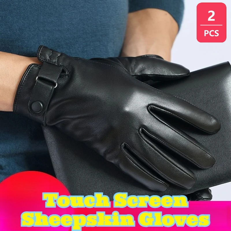 1-pair-of-genuine-leather-gloves-mens-winter-warm-sheepskin-glove-fleece-lined-thick-thin-touch-screen-cycling-outdoor-hand-gear