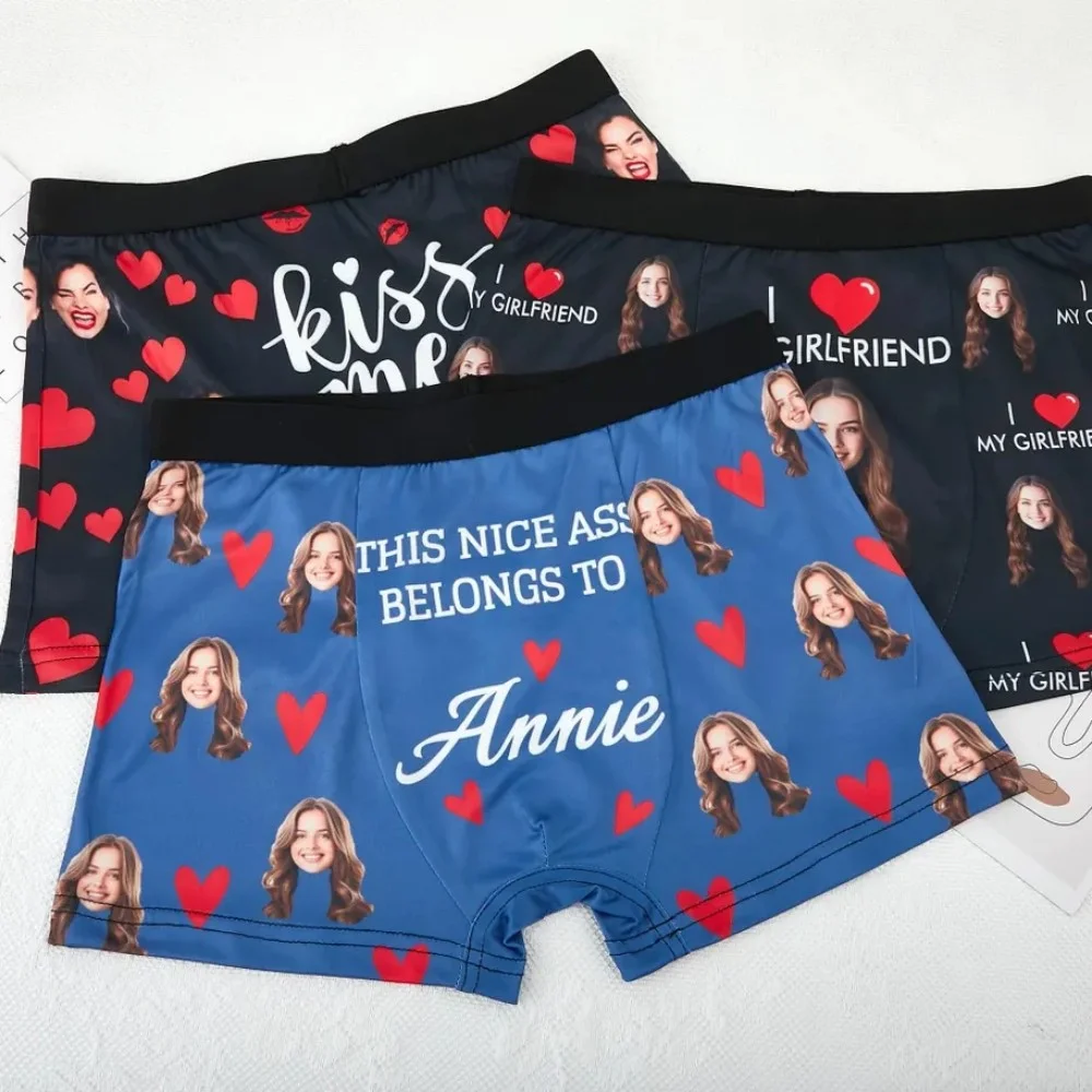 

Custom Boxer briefs with Faces,Personalized Underwear for Men,With Face Funny Underwear,Fathers Day gift,Boyfriend Husband Gift