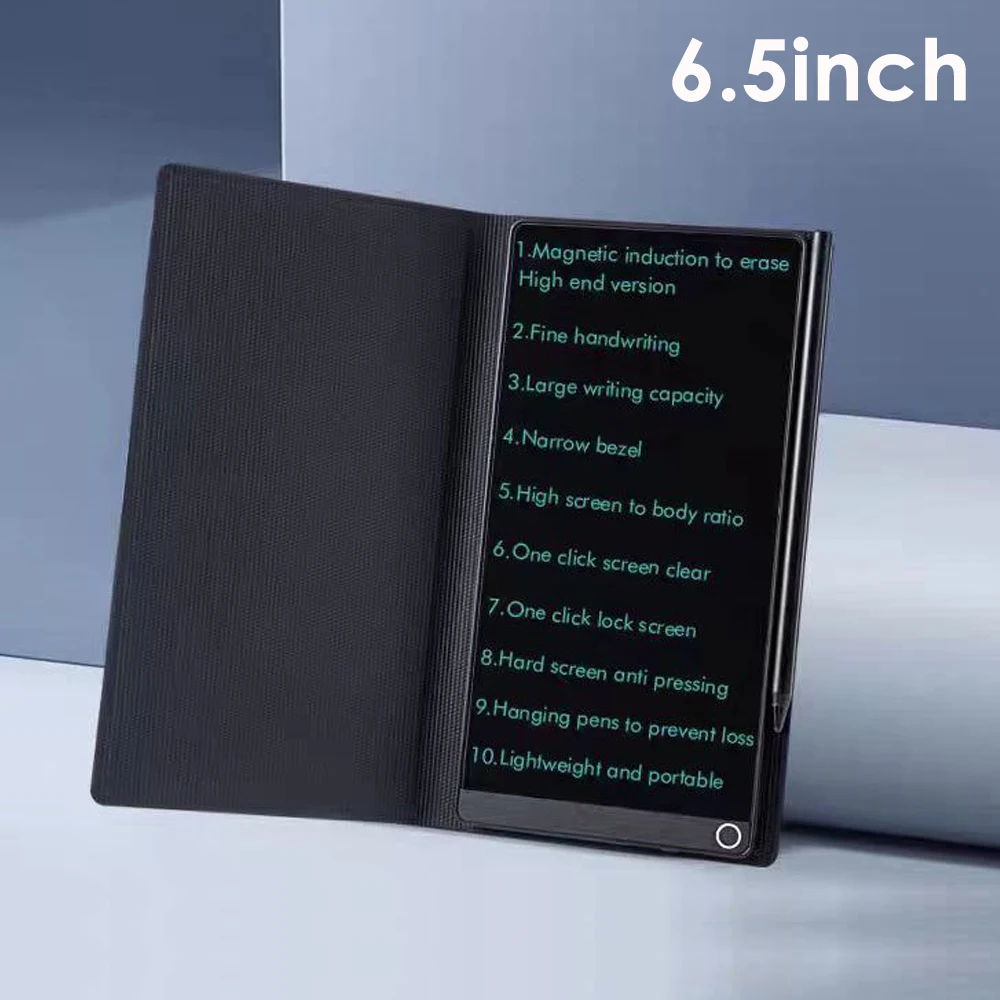 Full Screen LCD Writing Pad LCD Writing Tablet Portable Erasable 6.5 Inch Full Screen Digital Notepad for Taking Notes Drawing