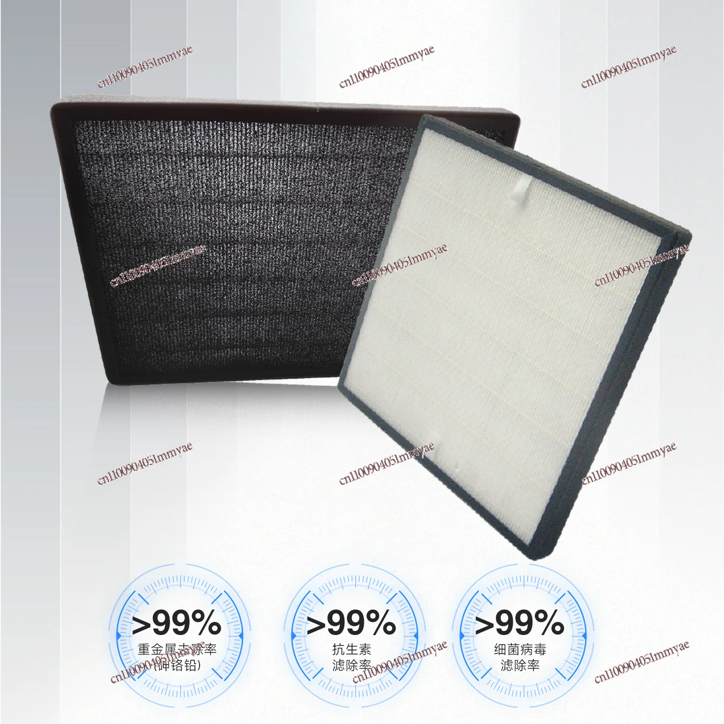 High-efficiency fresh air purification box three-layer clean system filter box