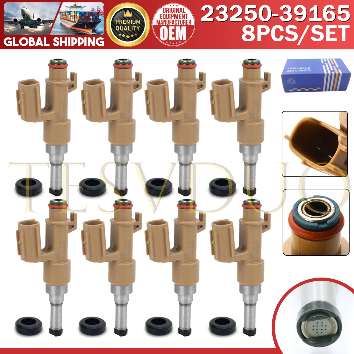 

8 шт. 23250-0S020 топливная форсунка для TOYOTA ASIA Land Cruiser 4,6L 1UR 12 ~ 15 Land Cruiser 10 ~ 12 Sequoia 08 ~ 16 5,7L 3UR