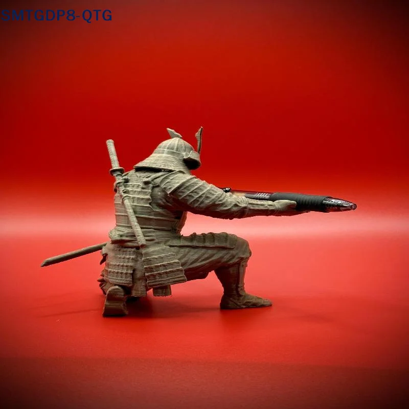 *Creative Samurai Pen Holder Japanese Warrior Pencil Rack 3D Printed Stationery Organizer Stand Office Ornament Desk Decor Gift