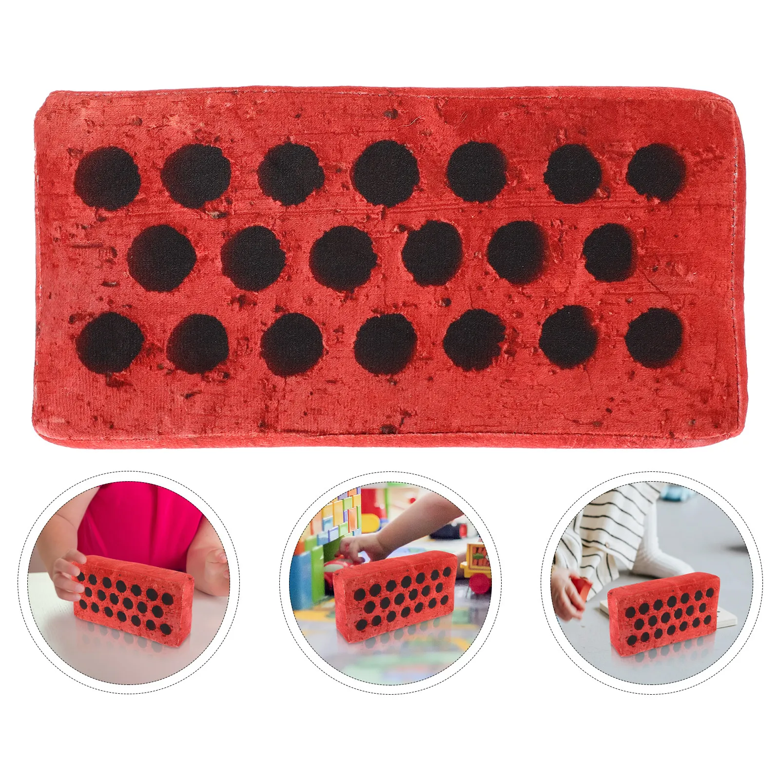 

Creative Brick Shape Pillow Soft Huggable Rest Cushion for Home Office Bedroom Decor Realistic Simulation Brick Comfort Throw