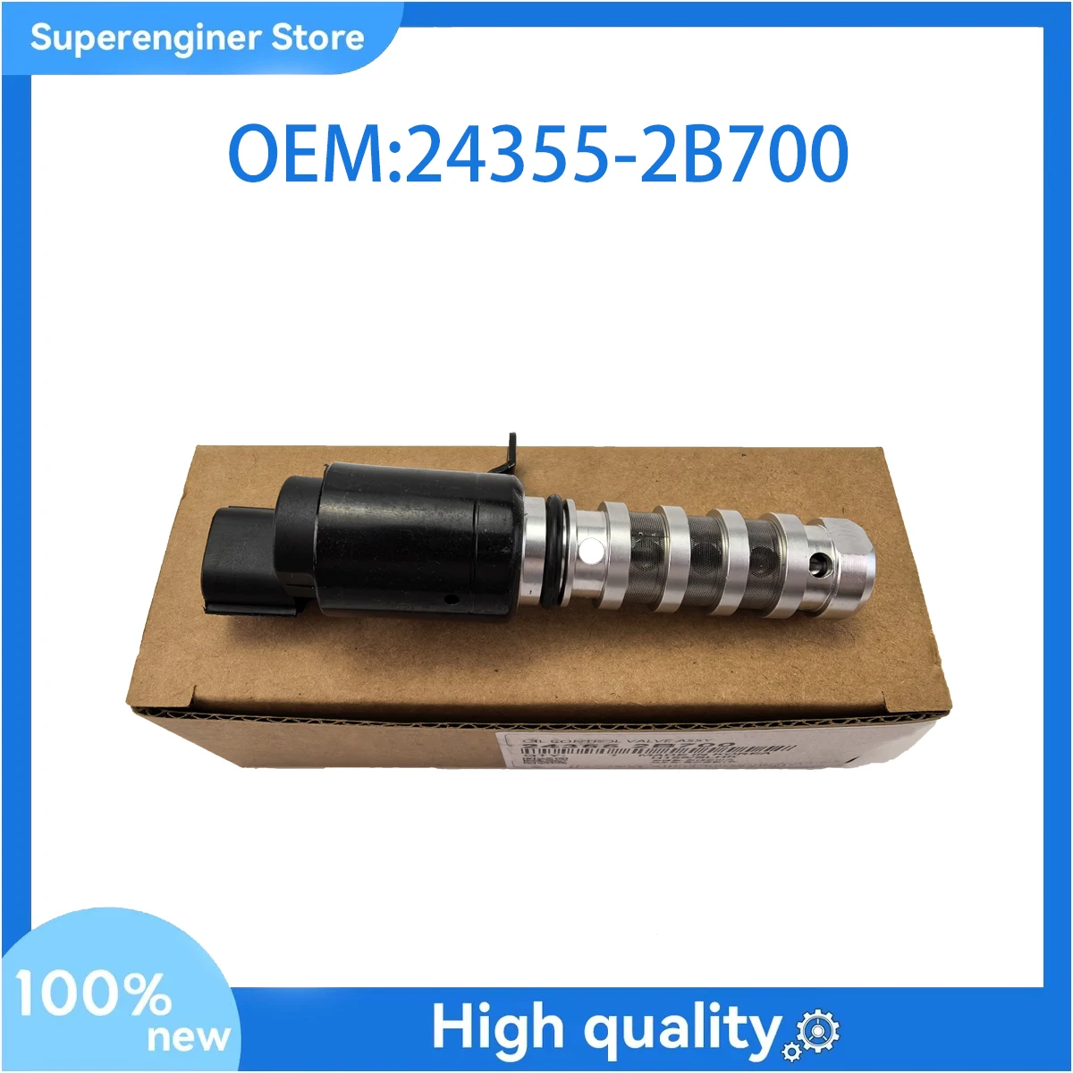 

24355-2B700 VVT Variable Timing Solenoid Oil Camshaft Control Valve for Hyundai Accent Tucson KIA Soul 1.6L 24355 2B700