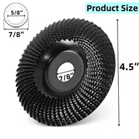 4 Inch Round Wood Angle Grinding Wheel Abrasive Disc Angle Grinder Carbide Coating 22mm Bore Shaping Sanding Carving Rotary Tool 2
