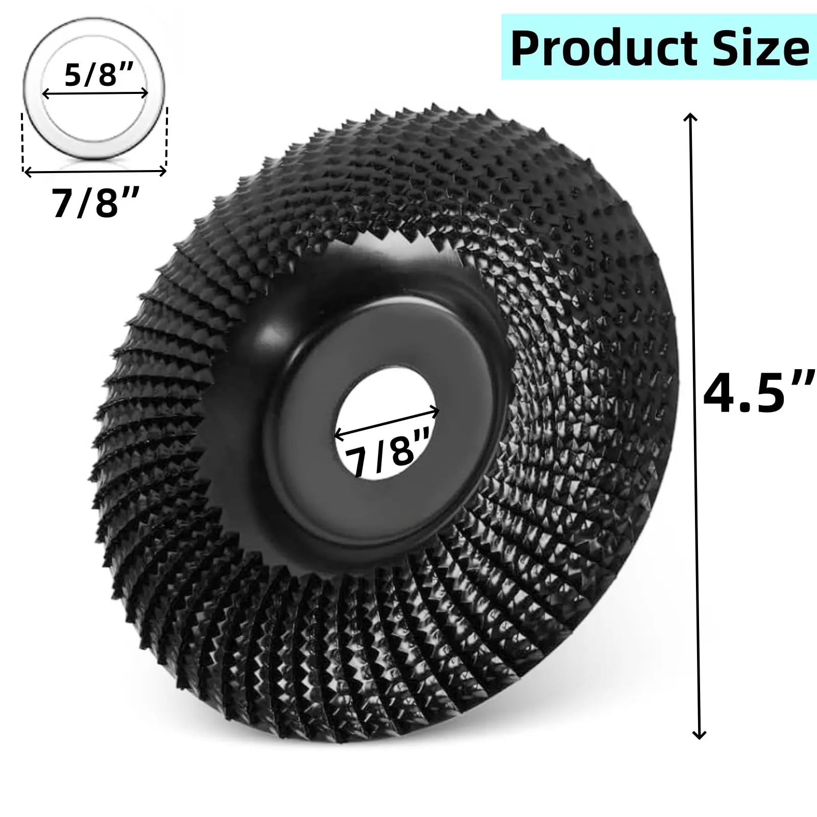 4 Inch Round Wood Angle Grinding Wheel Abrasive Disc Angle Grinder Carbide Coating 22mm Bore Shaping Sanding Carving Rotary Tool
