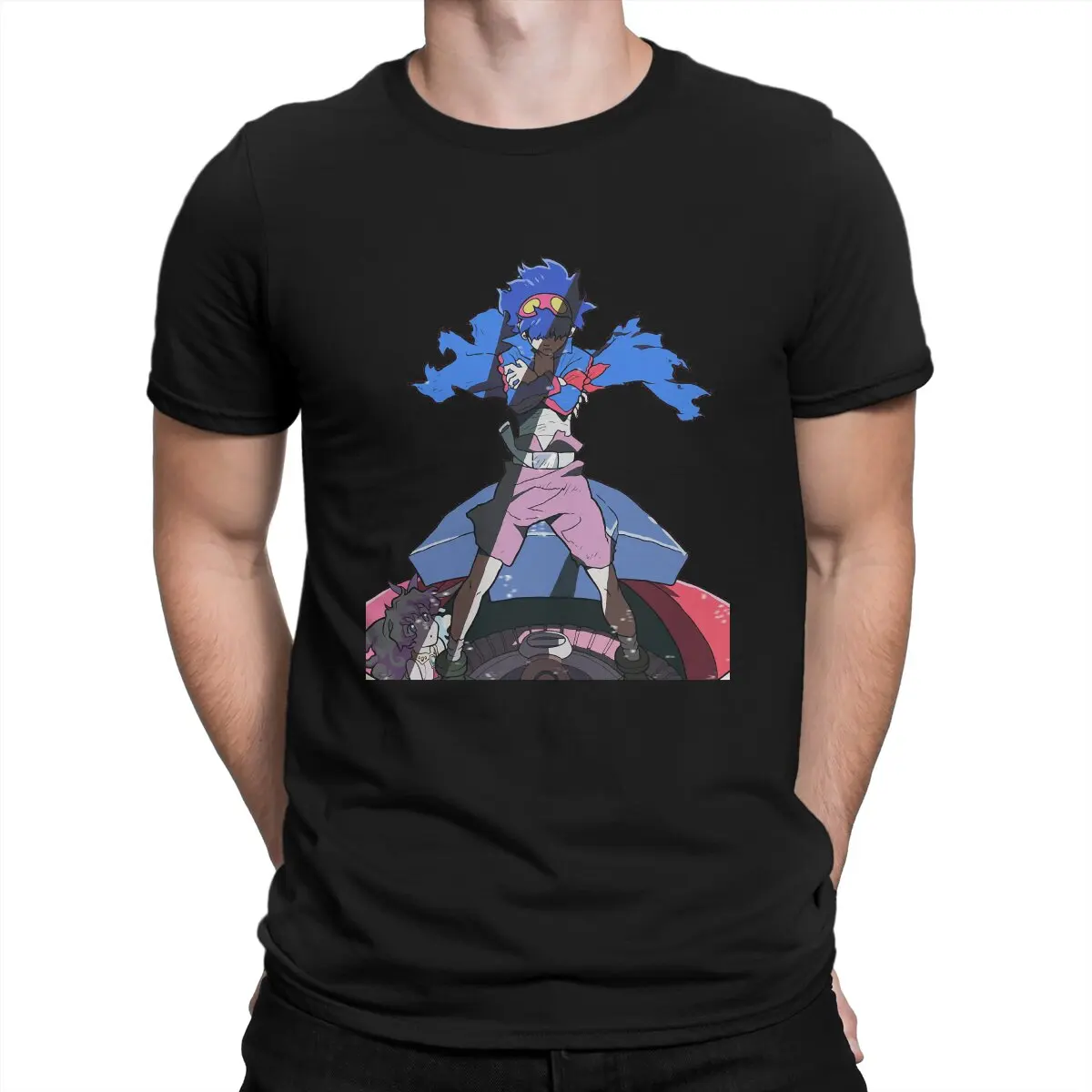 Leisure Tengen Toppa Gurren Lagann - Simon & Lagann T-Shirts for Men O Neck Pure Cotton T Shirt Short Sleeve