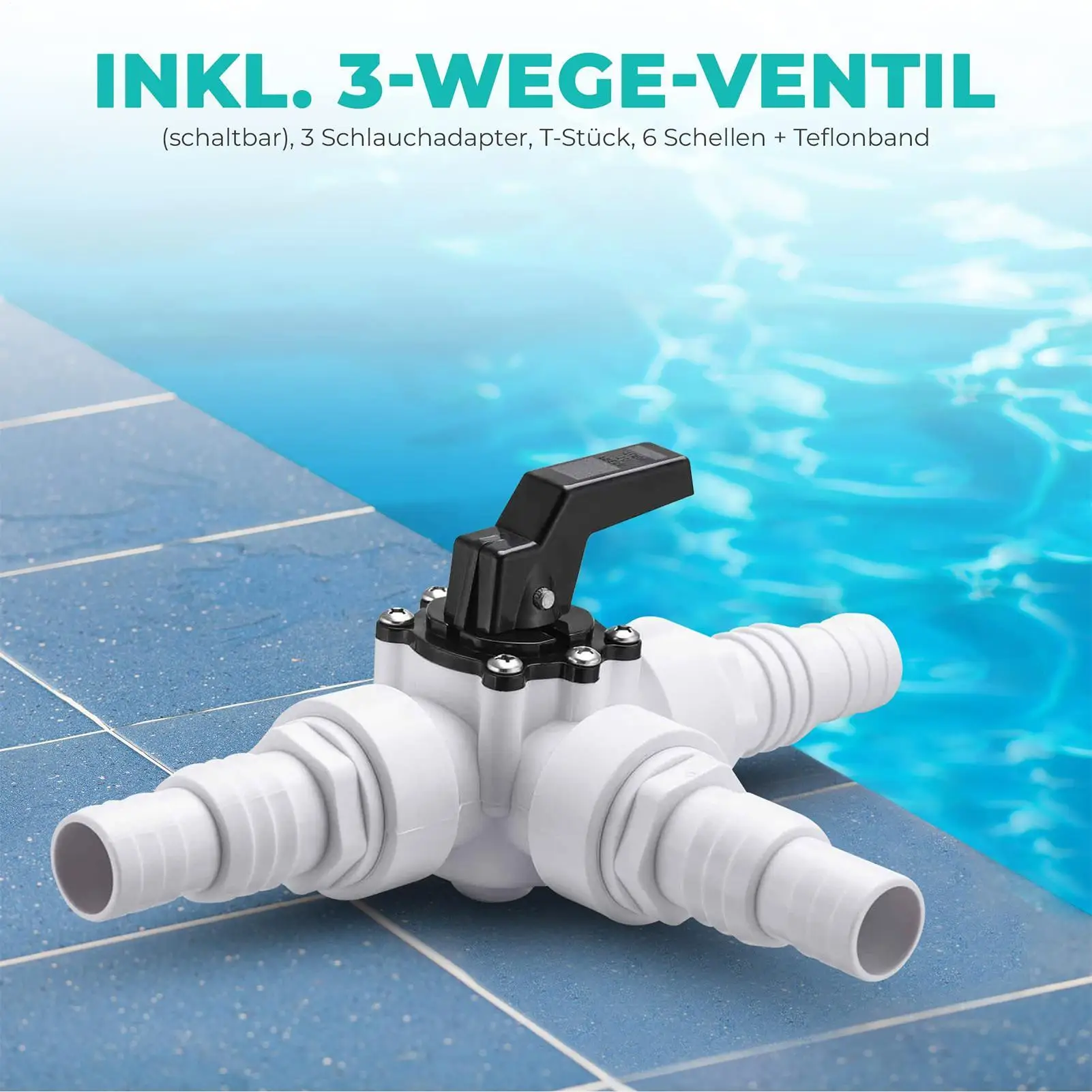 

Комплект байпаса для обогревателя бассейна, набор регулирования переключающего клапана для бассейна, соединение шланга, крепление нескольких блоков, аксессуары для бассейна