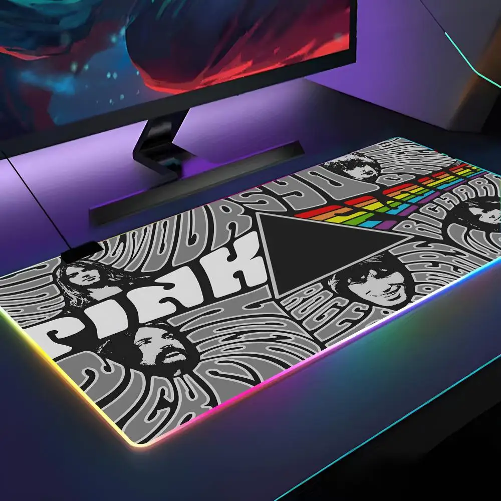 

Band P-Pink F-Floyd Mouse Pad RGB Backlit Mouse Pad Laptop Mouse Pad Laptop Gamer Computer Desk Gaming Accessories