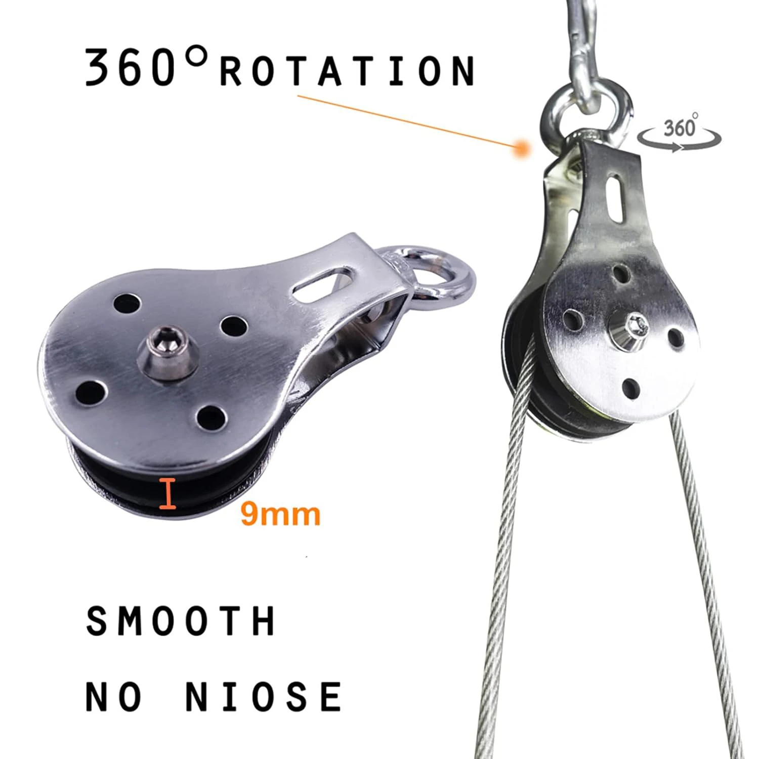 Fitness Loading Lifting Pulley Training Stainless Steel Mute Strength Trainer Heavy Bearing Workout Equipment Home Gym