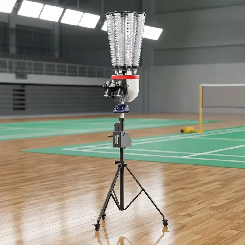 Advanced 200 Shuttle Capacity Intelligent Control Badminton Training Serving for Amateur and Professional Training
