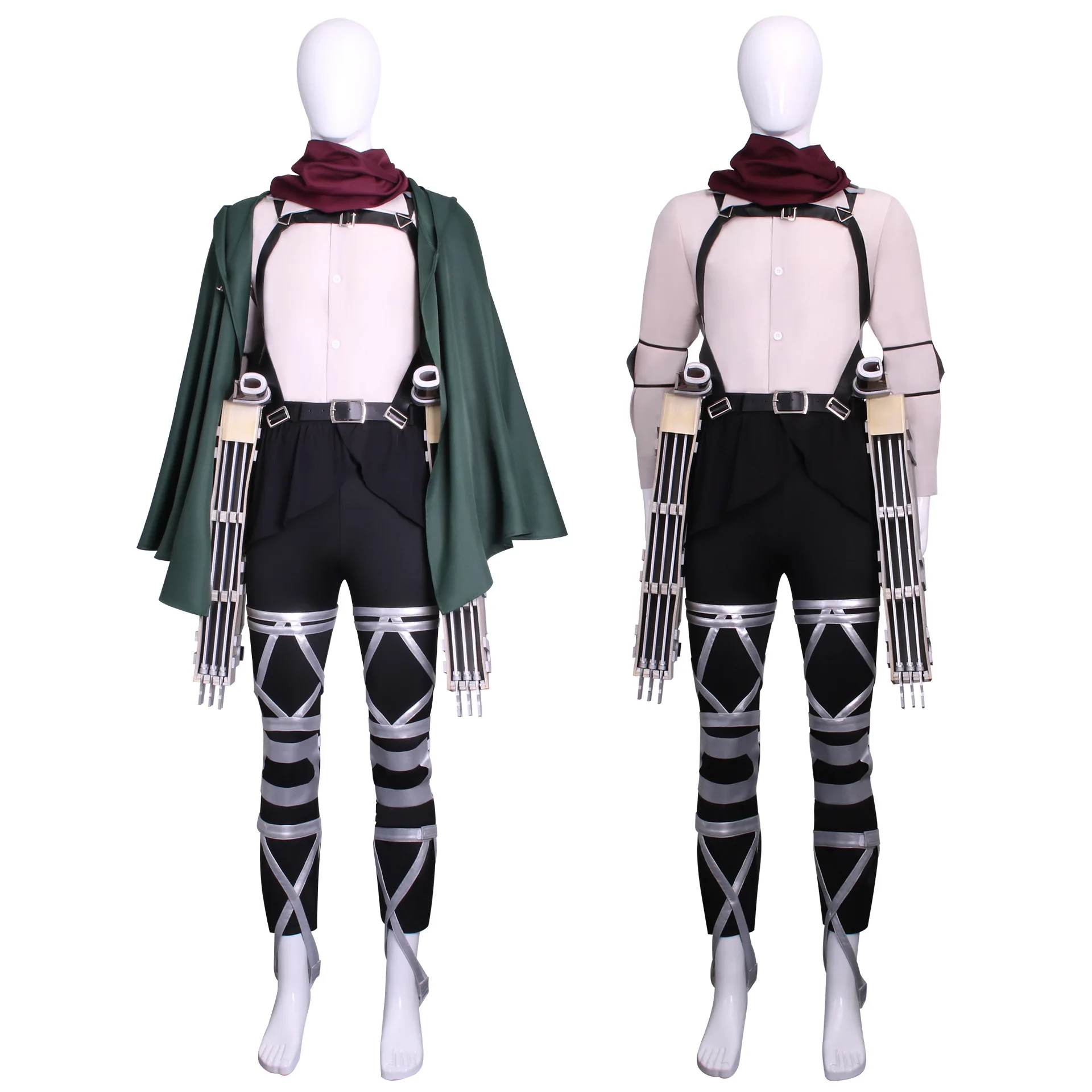 

Attack On Titan Final Season Mikasa Eren Cosplay Costume, Free Corps Scout Regiment Battle Suit Cosplay