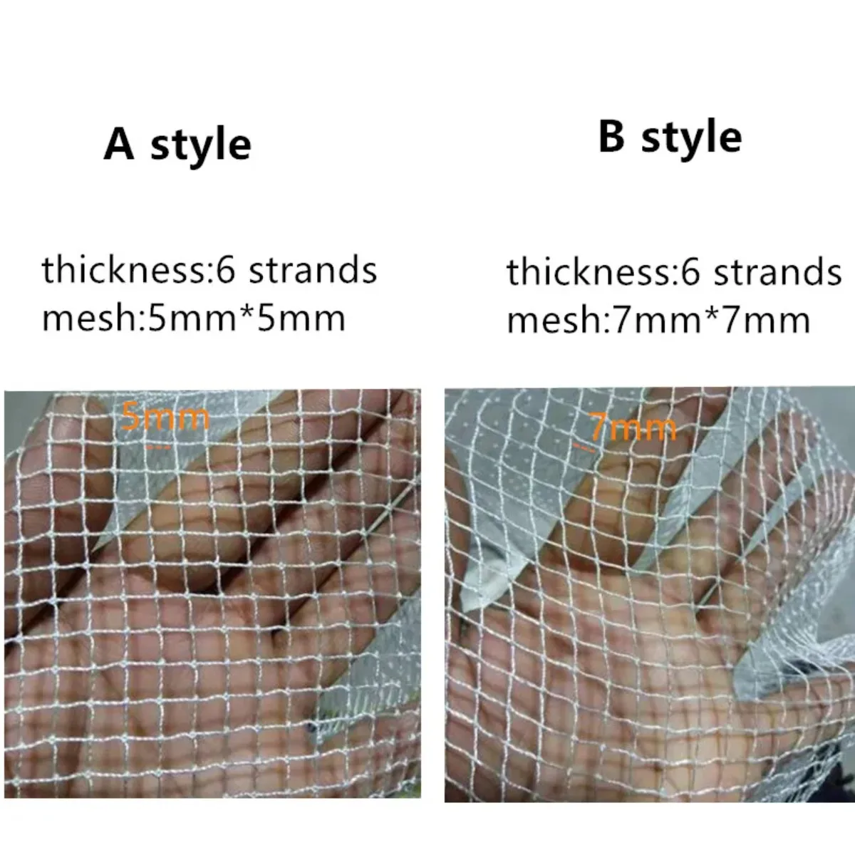 POUI COME DREAM Semi-finished Fishing Net Breeding Crop Protection Bair Net Balcony Isolation Multifunction Nylon Knot Network
