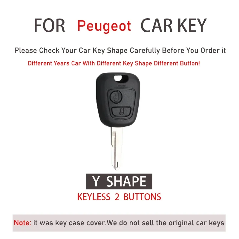 TPU Car Remote Key Case Cover For Peugeot 106 107 206 207 306 307 406 407 For Citroen C1 C4 Protector Fob Keychain Accessories