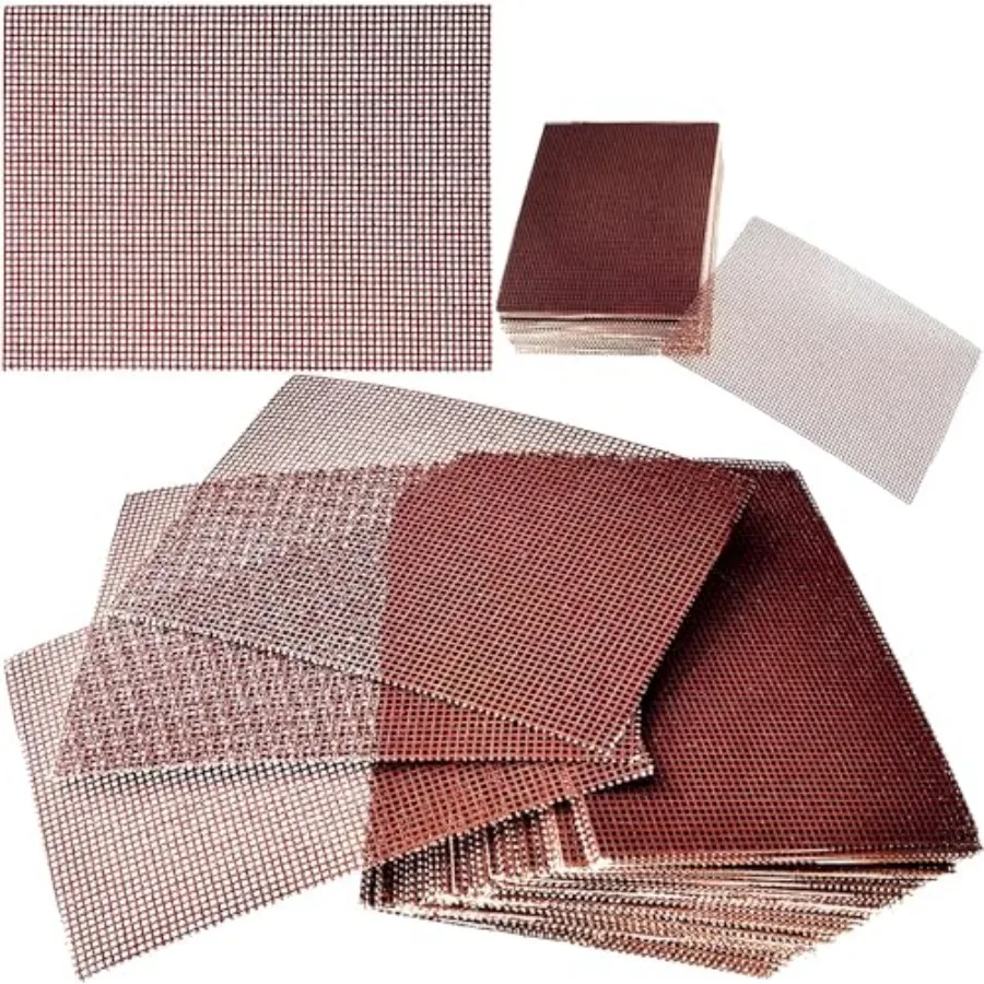 

Pack] Grill Cleaning Screens-Griddle Scraping Cleaner Mesh, Removal of Tough Stain on BBQ Grills, Cooktops and Stove Tops for R