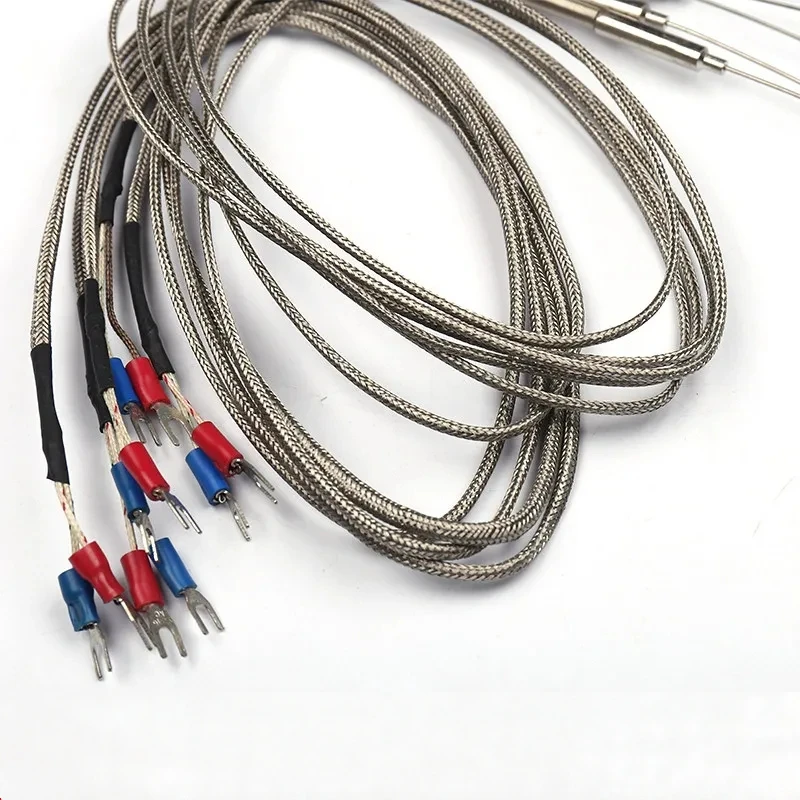 

50mm 100mm 150mm 200mm Probe Temperature Sensor for Temp Controller K J PT100 Type Thermocouple 1m 2m 3m Wire Cable