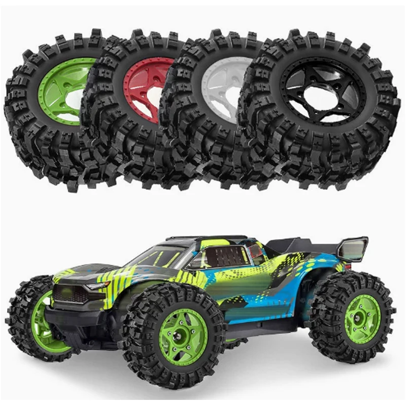 

Short Course Truck Wheel & Tire Set (4PCS) with 12mm/14mm/17mm Hex Bolts for 1/10 Scale ARRMA Senton & TRX Slash
