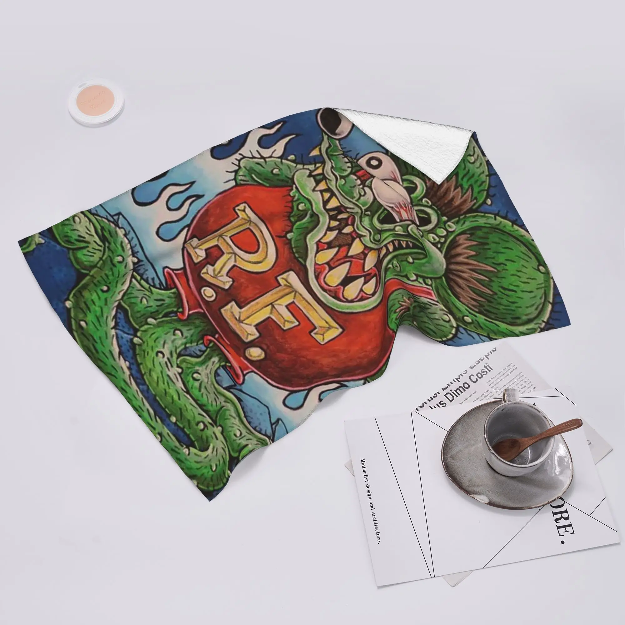 Toalla facial suave personalizada Rat Fink, toallas de algodón de secado rápido para piscina y baño, transpirables