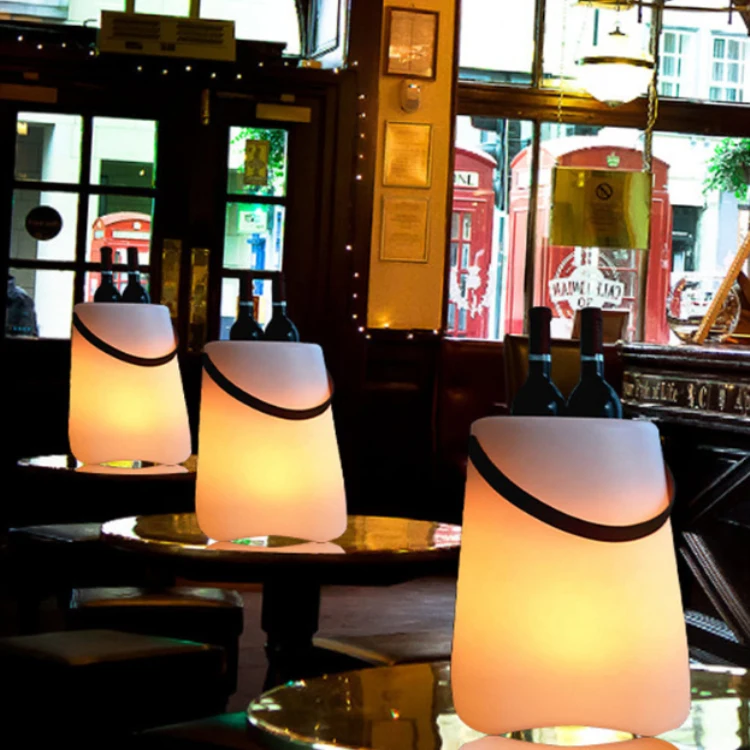 Ice Wine Bucket Atmosphere Lighting BT Audio Portable Light-emitting Cooler Night Lamp Musical Glowing RGB Speaker