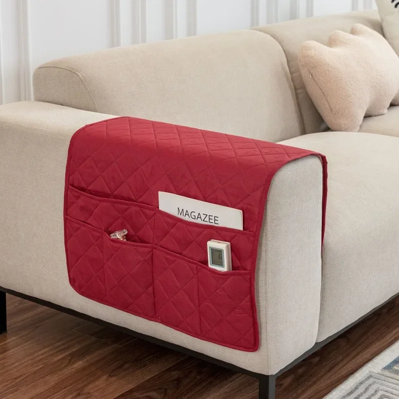 Modern Minimalist Solid Color Sofa Cover Towel Anti Slip Dustproof Widened Cover Storage Bag Four Season Universal Handle Towels