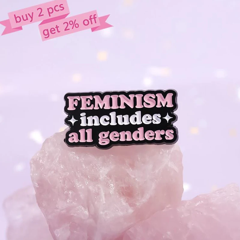 Female Power Enamel Pins Custom Treat All Genders Equally Brooches Lapel Badges Feminism Jewelry Gift for Friends