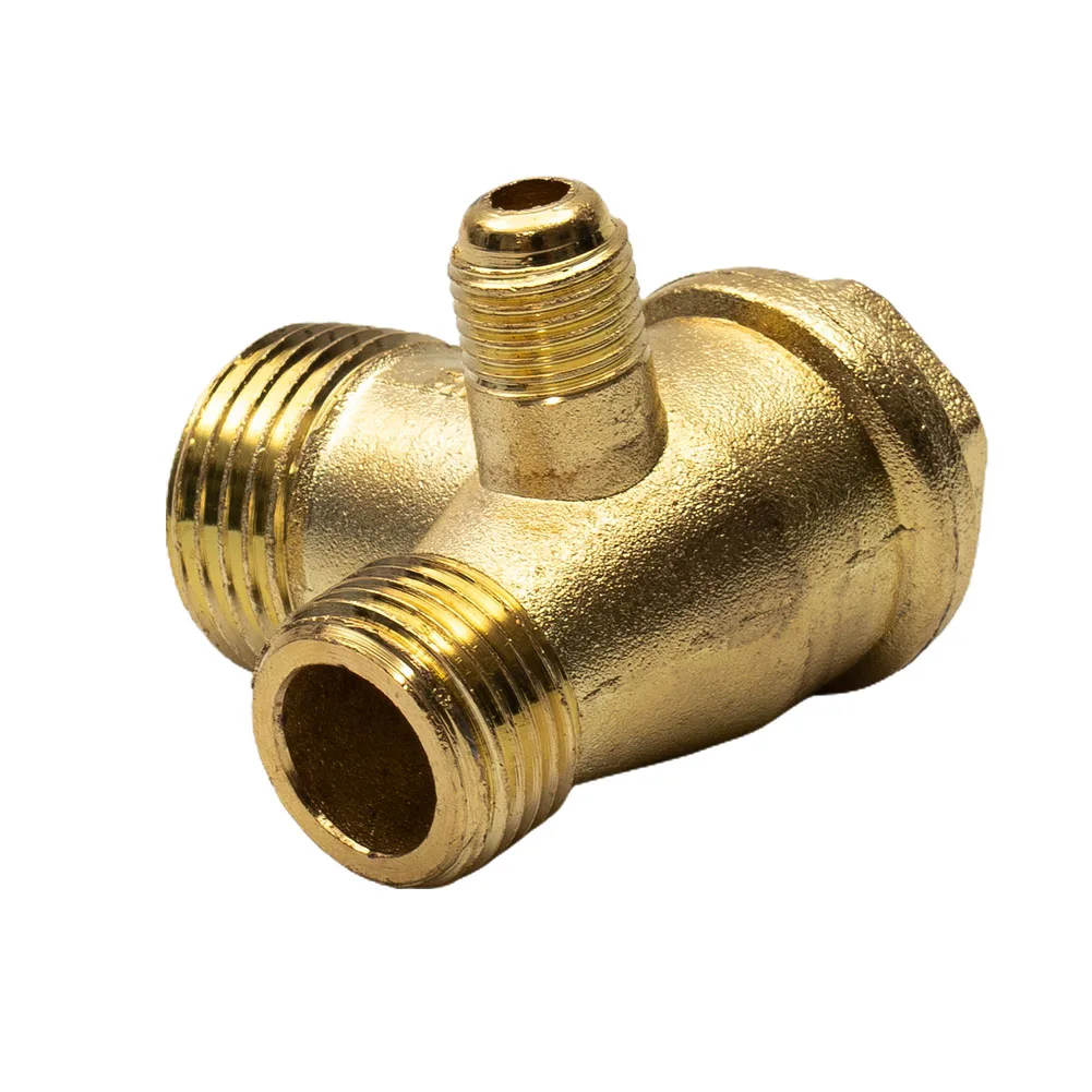 Practical 3Port Zinc Alloy Male Thread Check Valve Connector for Air Compressor Snow Bath Foam Sprayer Easy Install