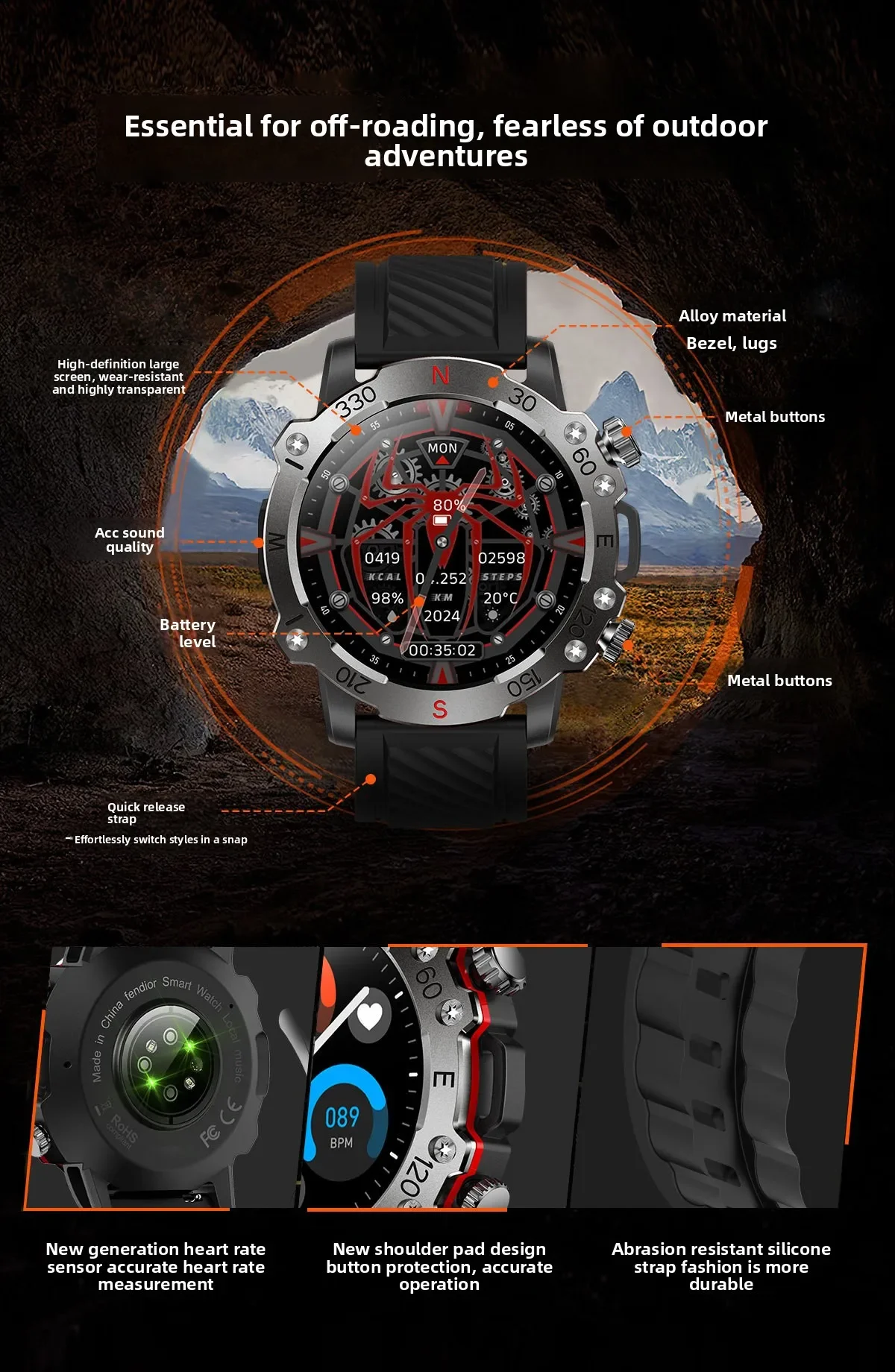 Bluetooth Calling Smartwatch with Blood Pressure Measurement Heart Rate Monitoring Sleep Tracking and Activity Tracking Features