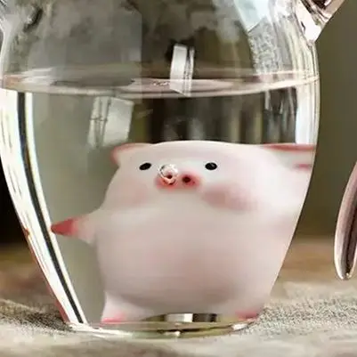 Cartoon Ceramic Bubble Tea Cup, Little Pig, Bubbles, Water Mug, Funny Gift, Home Decoration, Pet Piggy, Tea Accessories
