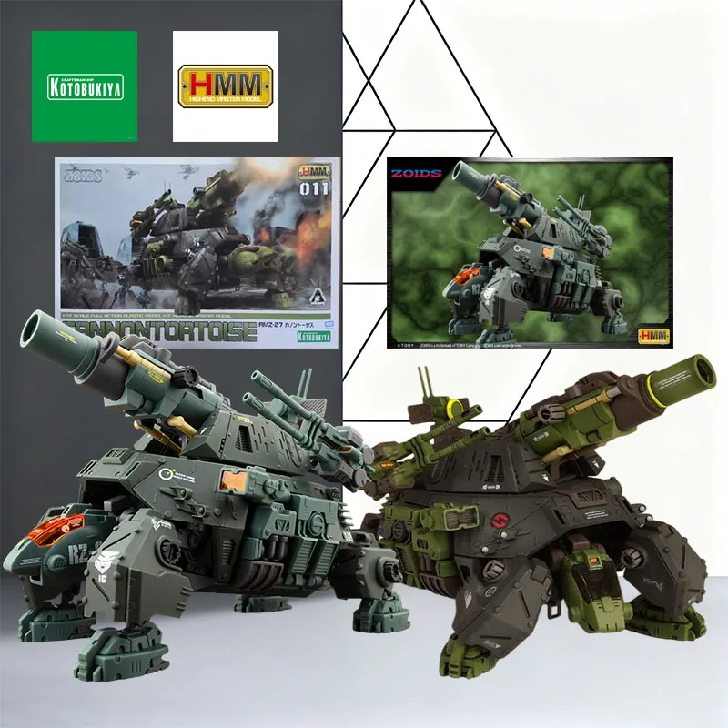 Kotobukiya Kit HMM Zoids Wild 1/72 CRNNONTORTOISE MARK Tortuga Mecha Anime figura de acción juguetes de ensamblaje 120mm en cajas de espuma