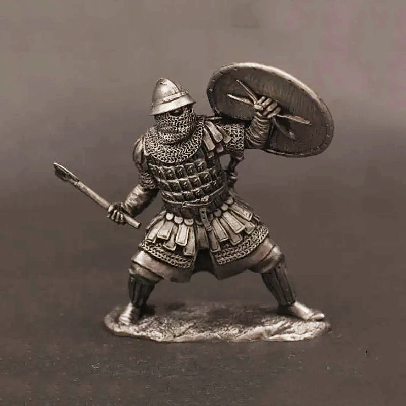 Medieval Byzantine Empire Valangi Nordic Guard Metal Ancient Soldier Model Royal Guardian Heavy Infantry Unit Home Decoration