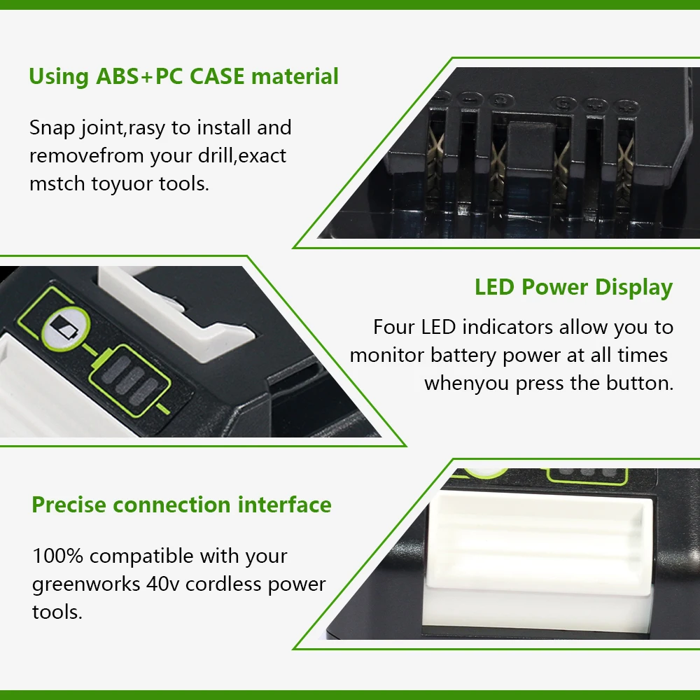 

for Greenworks 24V 6Ah lithium-ion batteries, for power tools such as construction and gardening