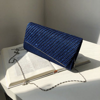Women Clutch Evening Bag Sequin Clutch Female Wedding Purse Bag Party Handbag Black Blue Chain Shoulder Bag
