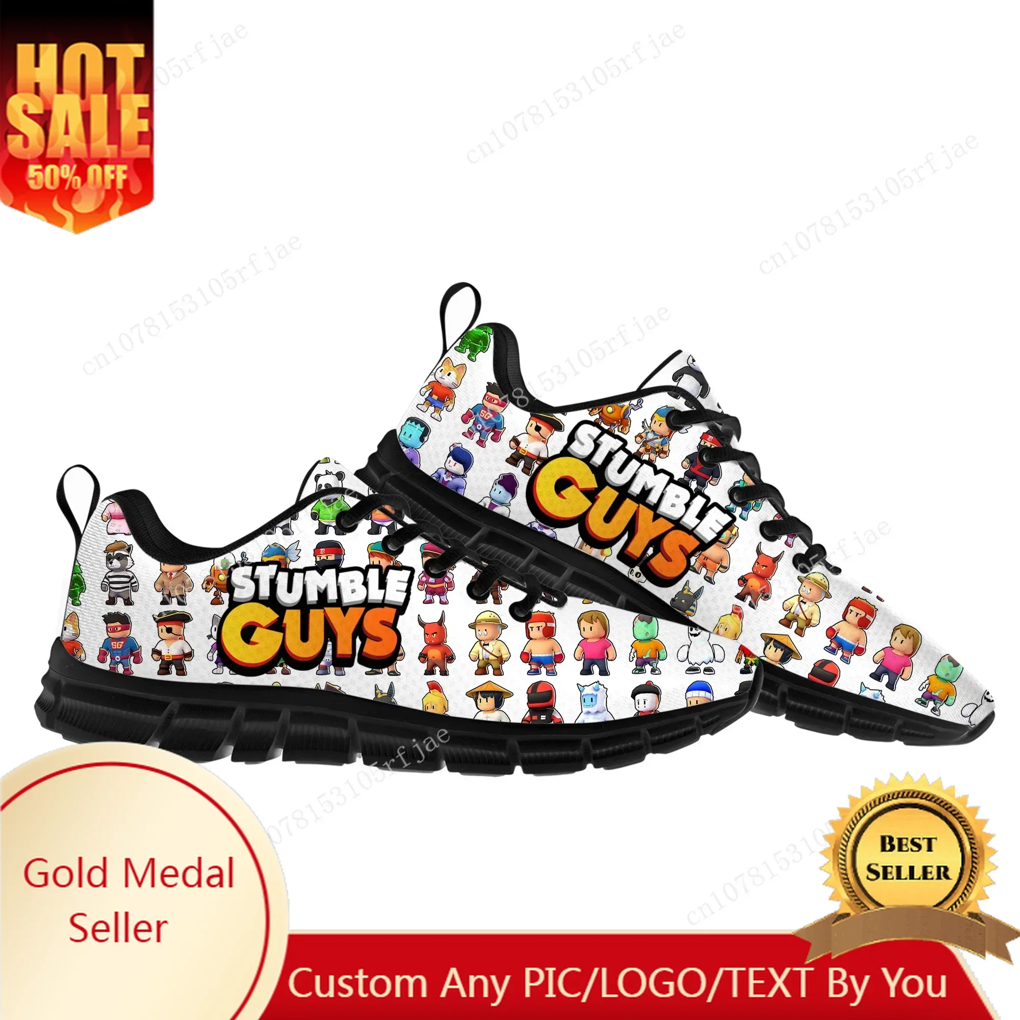 Chaussures de sport Stumble Guile pour hommes et femmes, baskets de jeu de dessin animé pour adolescents, chaussures de construction personnalisées, haute qualité, rencontre à la mode