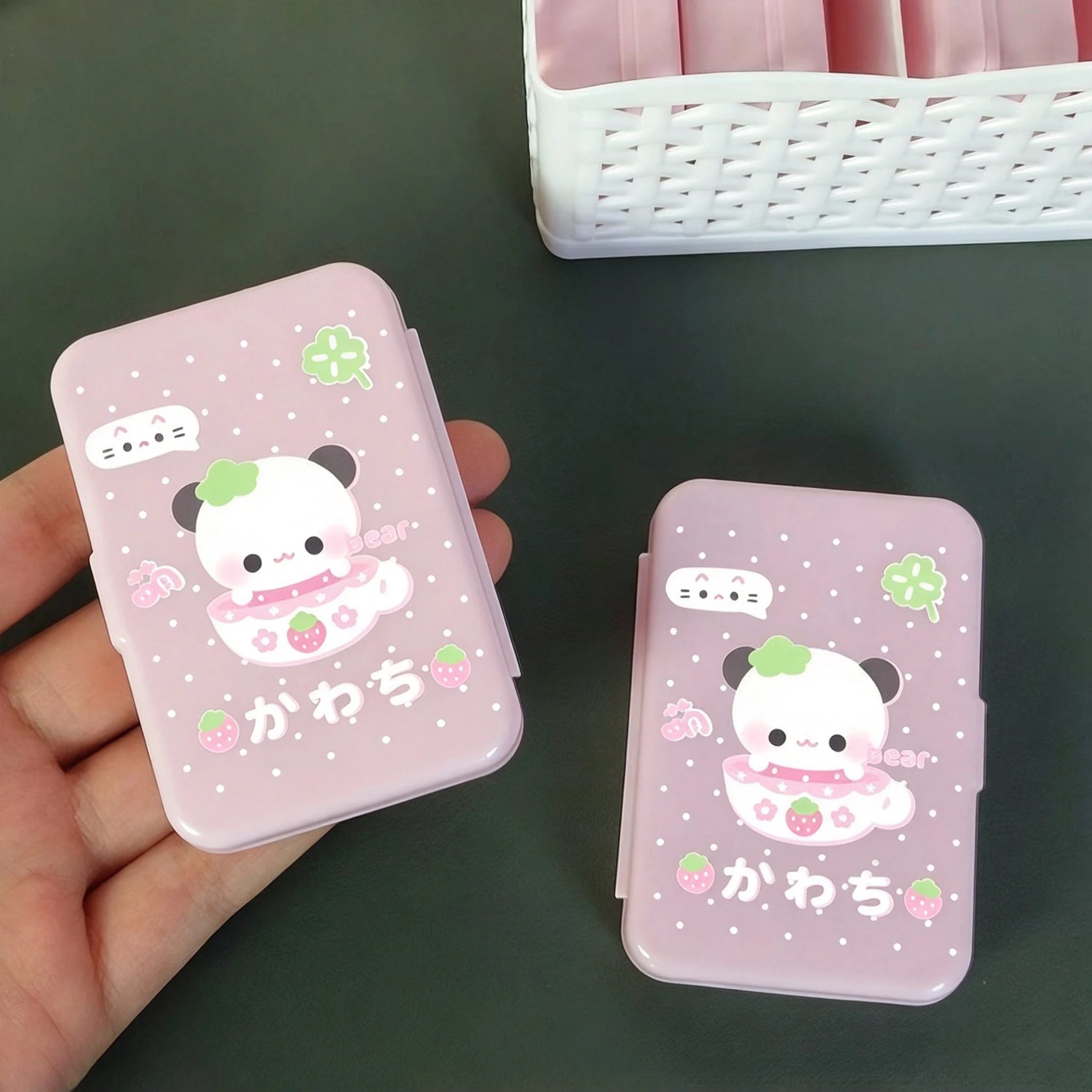 Japanese Tea Cup Teddy Bear Ins Retro Storage Box Mini Storage Box Portable Desktop Storage Box Earrings Cotton Swabs Hair Clips