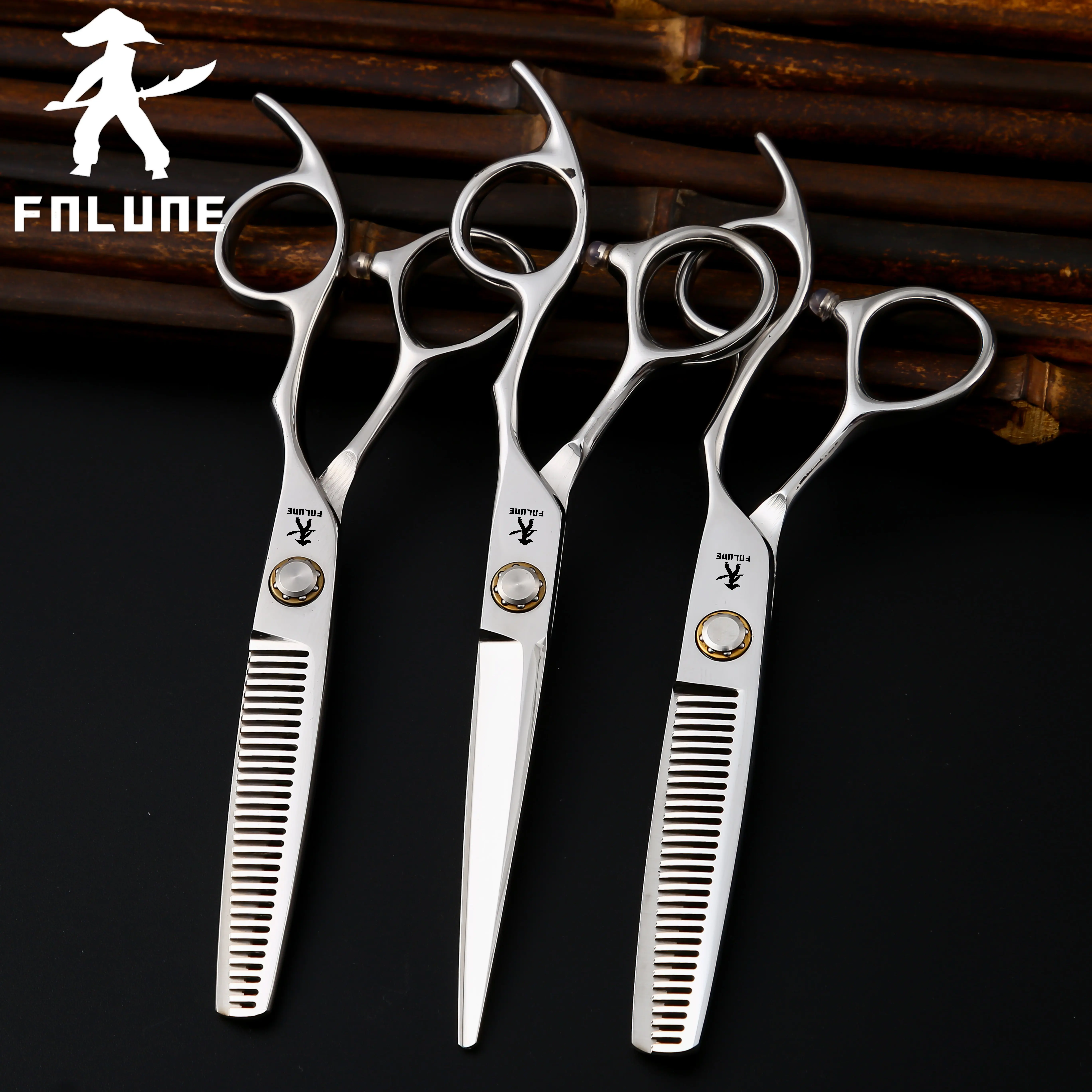 Fnlune 6.0 6.5 Inch Professional Hairdressing Scissors Salon Barber Accessories Haircut Thinning Shear Hairdresser\'S Scissors