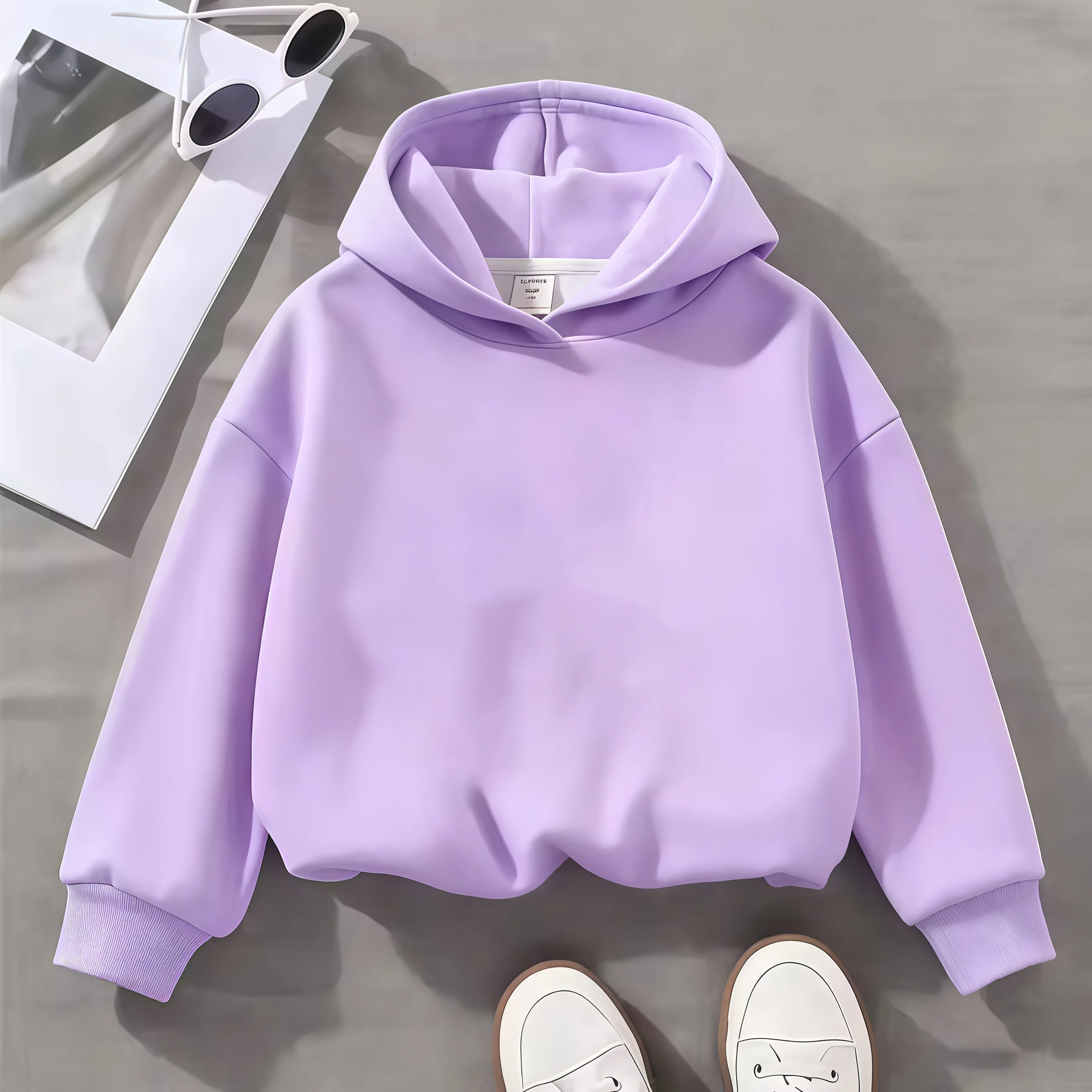 Children's Spring and Autumn Purple and Pink Hooded Coat - Boys and Girls' Casual Outdoor Warmth Hoodie Tops