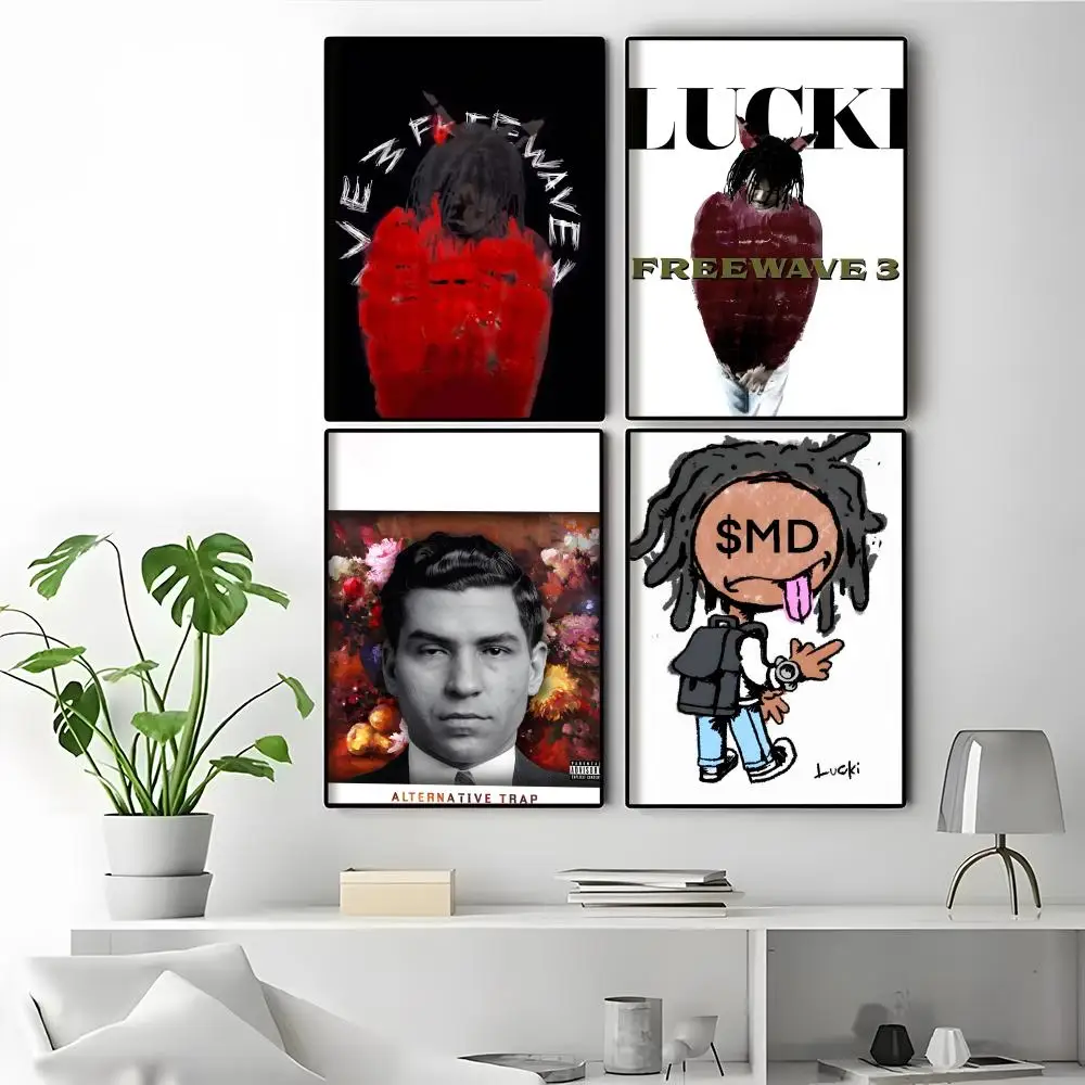 Rapper WAKE UP LUCKI Poster HD Durable PVC Wall Art - Waterproof Thickened For Home Hotel Bedroom