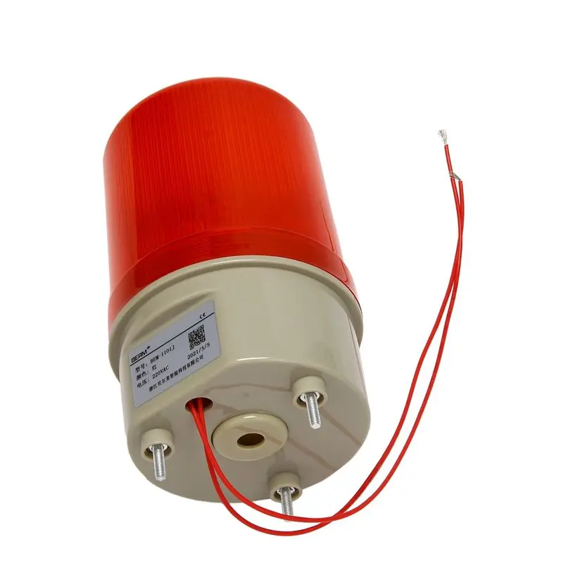 N82R 10X Industrial Flashing Sound Alarm Light,BEM-1101J 220V Red LED Warning Lights Acousto-Optic Alarm System