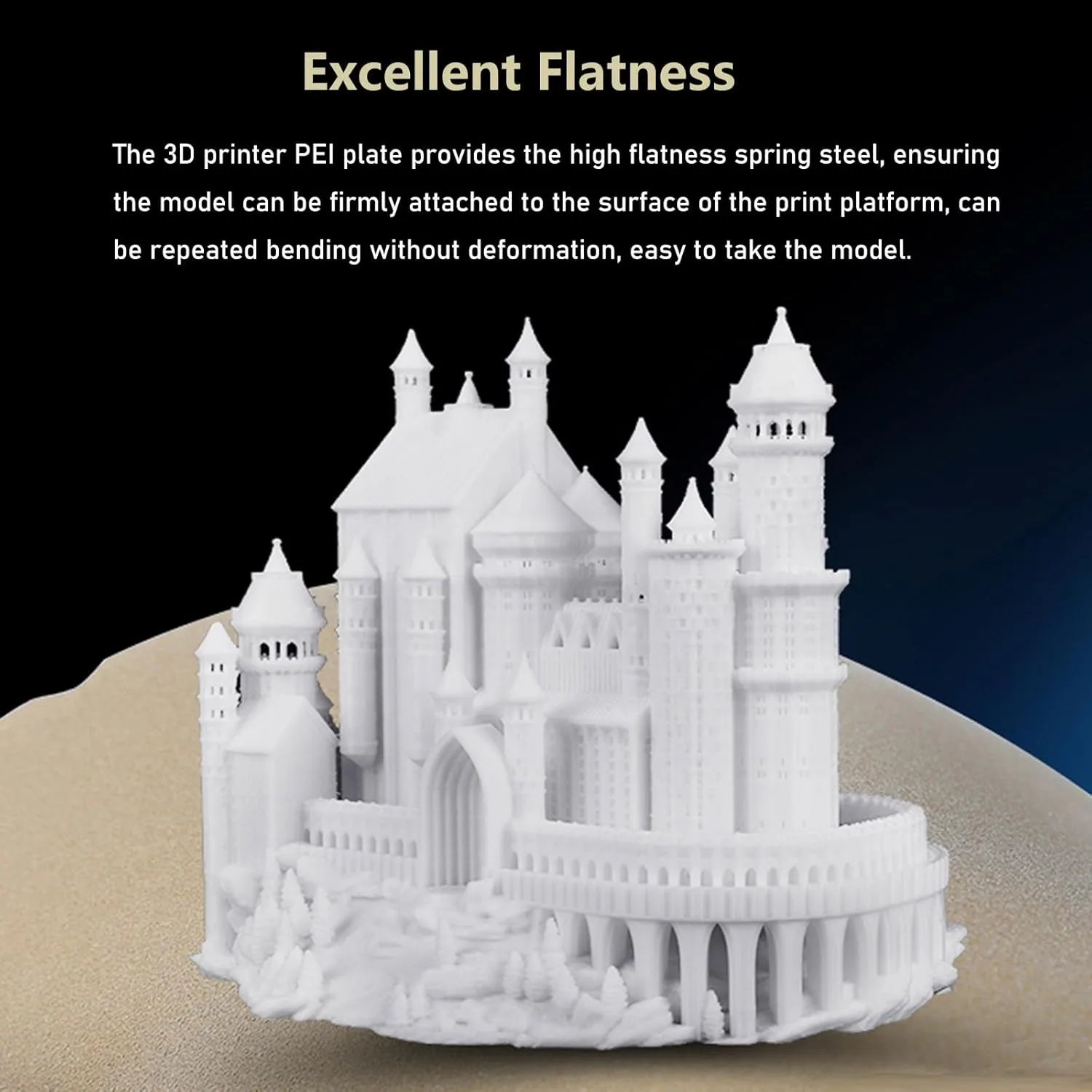 Teksturowane podgrzewane łóżko z blachy sprężynowej PEI 235x235mm do Creality Ender 3 V3 KE/SE, kompatybilne z K1C/K1/Ender 3/3 Pro/3 V2/V2 Neo — zdjęcie produktu 3