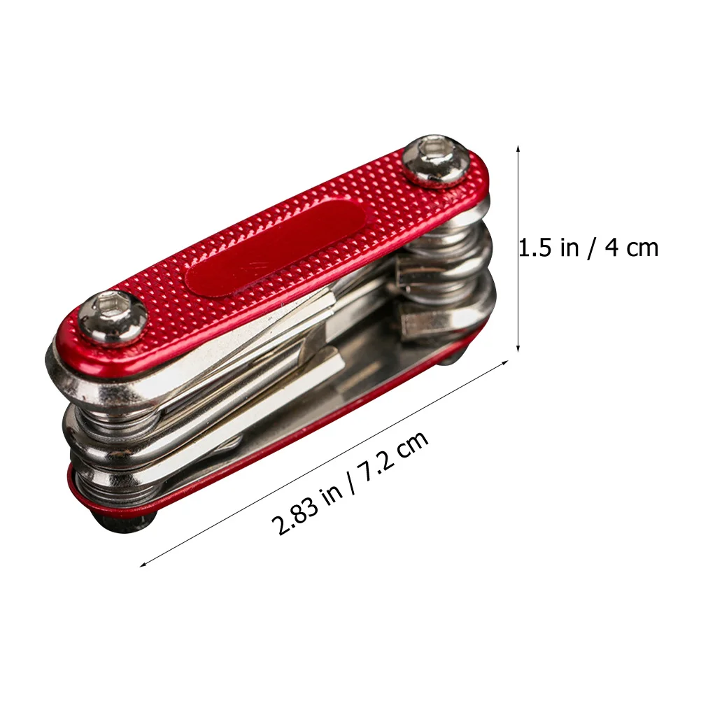 

Bicycle Repair Tool Multi-Function Sleeve Wrench Red Durable Inner Hexagon Bike Socket Kit Folding Fast Wrench For Home Factory