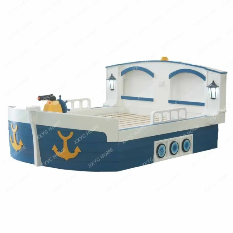 

Furniture European and American Style Creative Solid Wood Bed Children's Bed Pirate Ship Bed Single Bed Bunk Bed