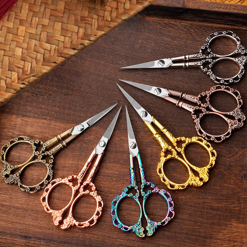 Retro Classic Tailor Scissors Handicraft Household Tailor's Scissor Fabric Sewing Fabric Thread Durable Stainless Steel Scissors