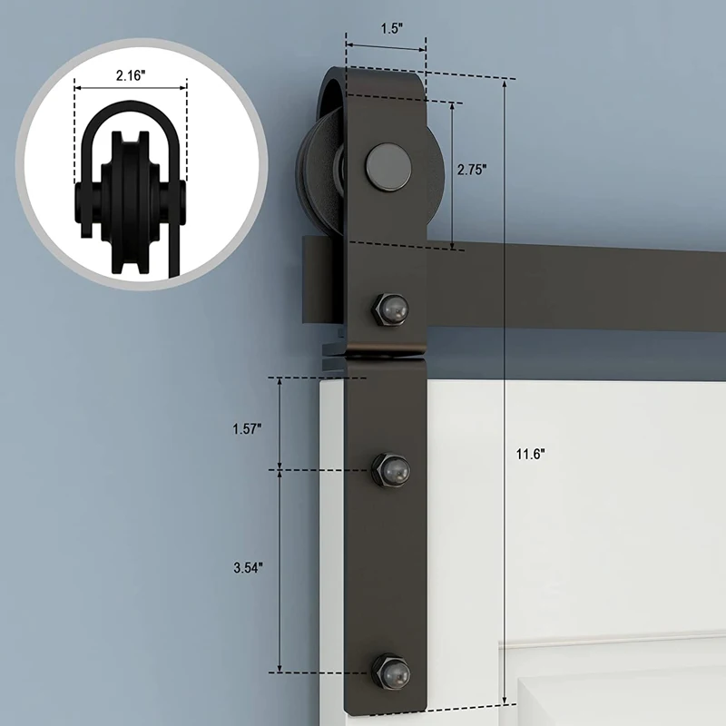 Imagem -03 - Ccjh Porta Deslizante Silenciosa Única Porta Pés Trilho Deslizante Acessórios Modernos do Hardware