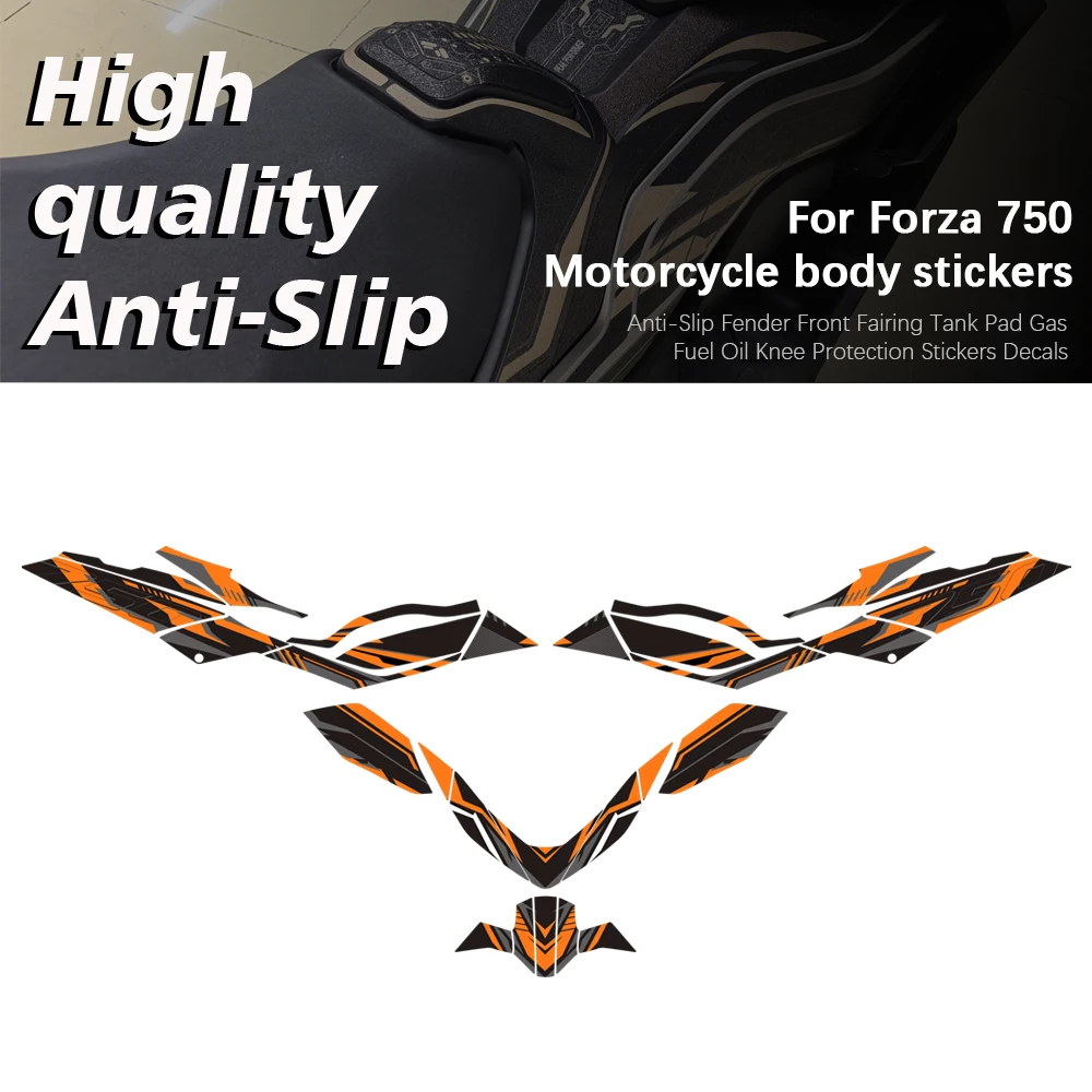 High-quality For Forza 750 Anti-Slip Fender Front Fairing Tank Pad Gas Fuel Oil Knee Protection Stickers Decals 2025 2026
