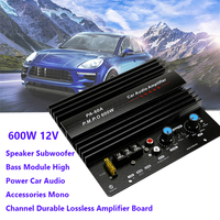 New 12V 600W PA-60A Speaker Subwoofer Bass Module High Power Car Audio Accessories Mono Channel Durable Lossless Amplifier Board