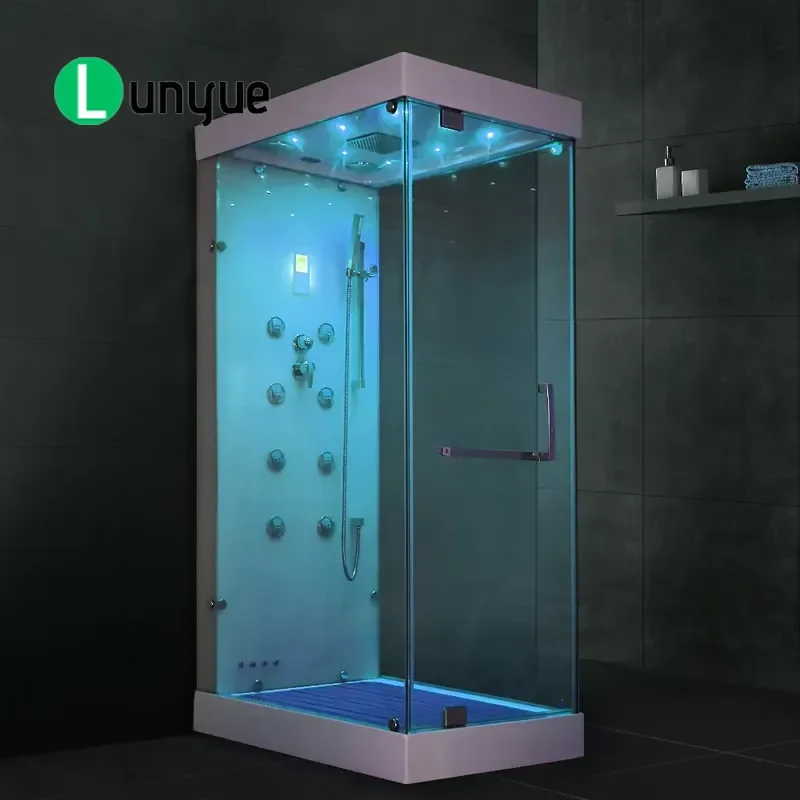 White Tempered Glass Door Spa Shower Cabinet Wet Steam Shower Room Bathroom Furniture Waterproof Durable Modern Design