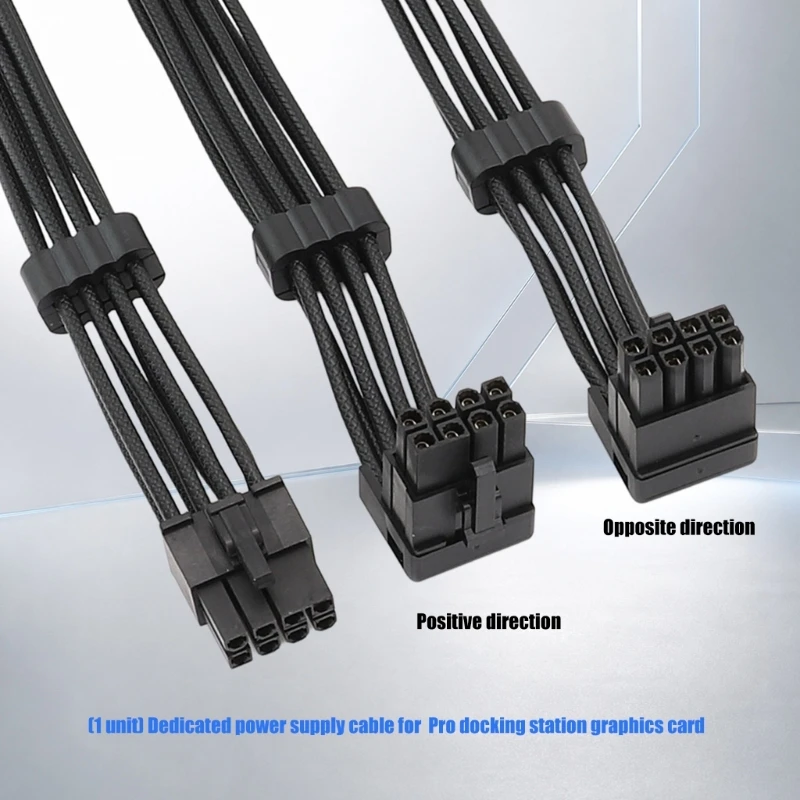 12VHPWR/8PIN External GPU Power Cable for Compatible Dock, PVC-Covered Wire Assembly with Multiple Integrated Combs for 896C