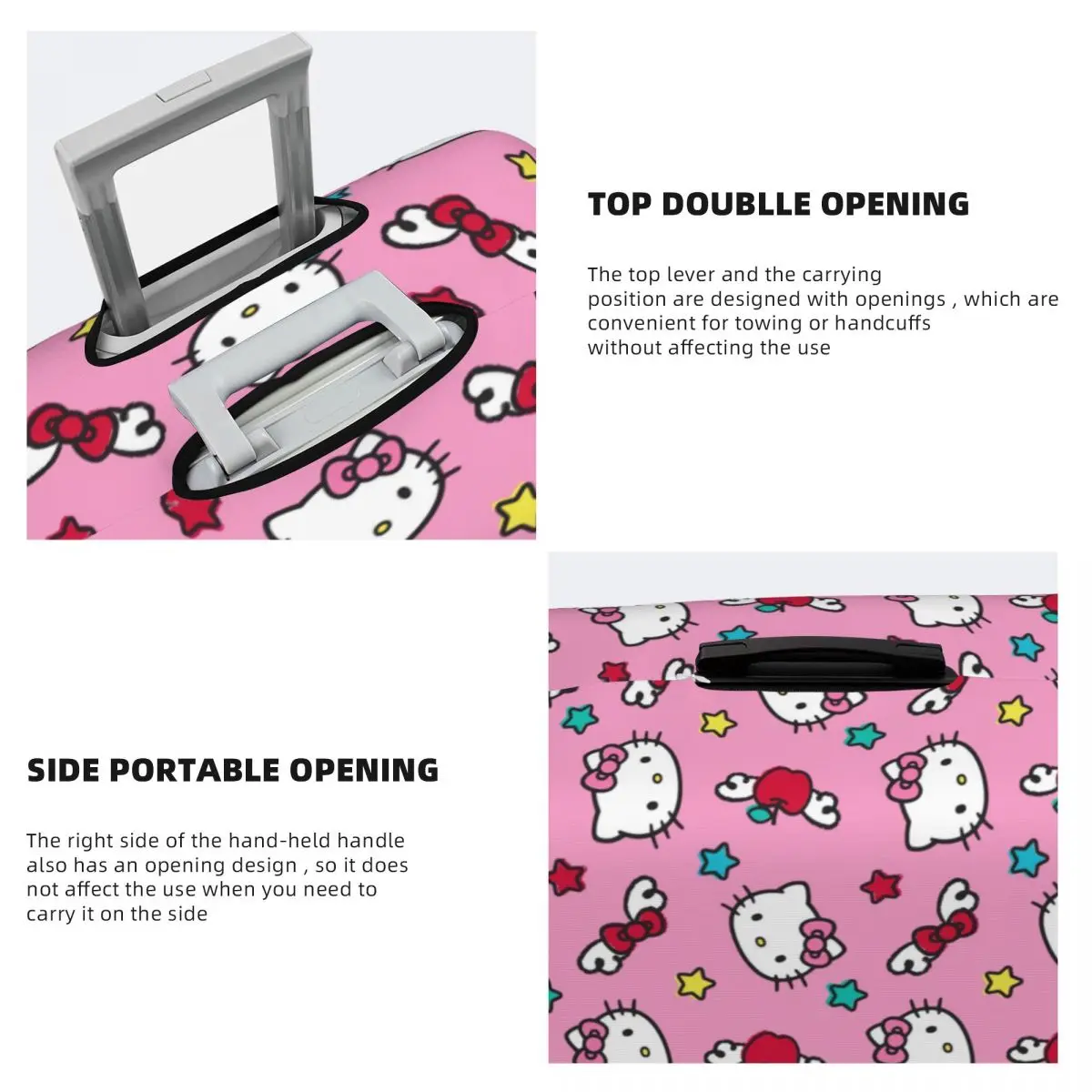 Custom Hello Kitty Sanrio Suitcase Cover Dust Proof Luggage Protective Covers for 18-32 inch