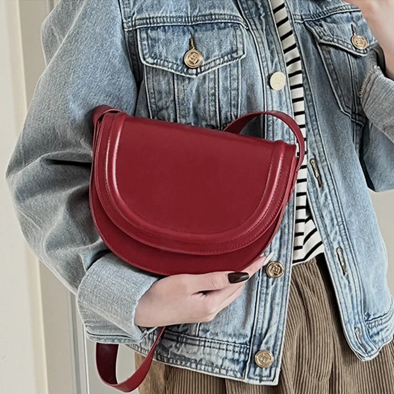 Korean Popular Red Bag for Women 2024 New Luxury Designer Single Shoulder Crossbody Bags Fashion Versatile Small Handbags